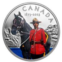 Kanada - 20 CAD 150 Jahre Royal Canadian Mounted Police(RCMP) 2023 - 1 Oz Silber PP Color