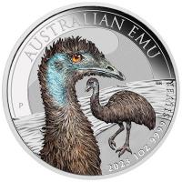 Australien - 1 AUD Emu Color 2023 - 1 Oz Silber Color