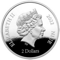 Niue 2 NZD My Loyal Friend Happy 2022 1 Oz Silber PP High Relief Rückseite
