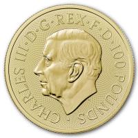 Großbritannien 100 GBP The Royal Arms 2023 1 Oz Gold Rückseite