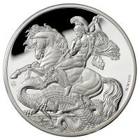 St. Helena - 1 Pfund Masterpiece St. George and the Dragon 2023 - 1 Oz Silber PP