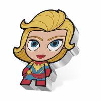 Niue - 2 NZD Chibi Marvel(TM) Captain Marvel(TM) 2023 - 1 Oz Silber PP Color