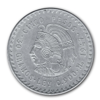 Mexiko - 5 Pesos Cuauhtemoc Inkaherrscher (Diverse) - Silbermünze