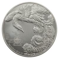 Samoa 2 Dollar Four Guardians (2.) Vermilion Bird 2023 1 Oz Silber