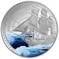 Niue - 1 NZD Captain Cook 250 Jahre Antarctic Adventure 2023 - 1 Oz Silber PP Color