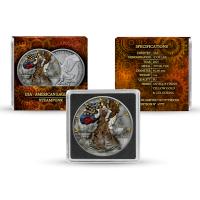 USA - 1 USD Silver Eagle Steam Punk 2023 - 1 Oz Silber Antik, Gilded, Color