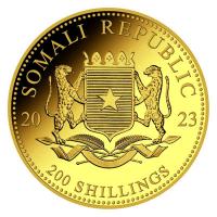 Somalia - 200 Shillings Elefant 2023 - 1/4 Oz Gold