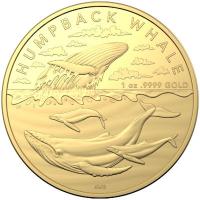 Australien - 100 AUD RAM Antarctic Territory: Humpback Whale (2.) 2023 - 1 Oz Gold BU 