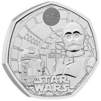 Großbritannien - 50 Pence Star Wars(TM) R2-D2(TM) and C-3PO(TM) 2023 - 8g Kupfer Nickel