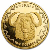 Sierra Leone 100 Dollar Big Five (3.) Bffel 2023 1 Oz Gold (nur 50 Stck!!!)