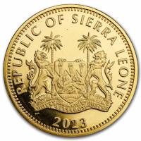 Sierra Leone - 100 Dollar Big Five (3.) Bffel 2023 - 1 Oz Gold (nur 50 Stck!!!)