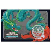 Australien - 1 AUD Myths & Legends: Dragon & Koi Green Gold 2023 - 1 Oz Silber Color BLISTER