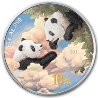 China - 10 Yuan Panda Four Elements: Luft (Air) 2023 - 30g Silber Color 