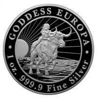 Tschad 5 NZD Göttin Europa / Goddess Europa 2023 1 Oz Silber
