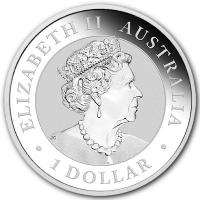 Australien 1 AUD Kookaburra 2023 1 Oz Silber Rückseite