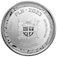 Fiji - 1 FJD Koi Fish 2023 - 1 Oz Silber Color
