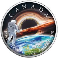 Kanada - 5 CAD Maple Leaf Universum (9.) Erde - 1 Oz Silber Color