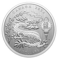 Kanada - 8 CAD Lunar Drache 2024 - 1/4 Oz Silber