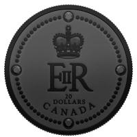 Kanada 20 CAD Queen Elizabeth II Royal Cypher 2022 1 Oz Silber Black Proof