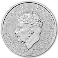 Grobritannien - 2 GBP Britannia / Charles III mit Krone 2023 - 1 Oz Silber