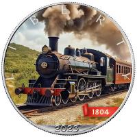 USA 1 USD Silver Eagle Erfindungen (2.) Dampflokomotive 1 Oz Silber Color