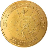 Ghana 10 Cedis Gustav Klimt: Judith 2023 2 Oz Silber Rckseite