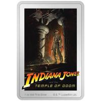 Niue 2 NZD Indiana Jones(TM) Tempel des Todes(TM) 2023 1 Oz Silber PP Gilded