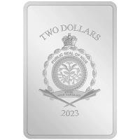 Niue 2 NZD Indiana Jones(TM) Tempel des Todes(TM) 2023 1 Oz Silber PP Gilded Rückseite