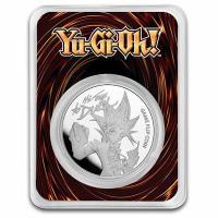 Niue 2 NZD 25 Jahre Yu Gi Oh! Game Flip Coin 2023 1 Oz Silber Blister