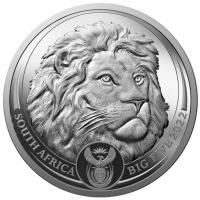 Sdafrika - 5 Rand Big Five II Lwe 2022 - 5 Oz Silber