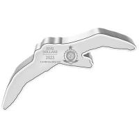 Niue 5 NZD Great Birds Wanderalbatros (1.) 2023 2 Oz Silber Antik Finish High Relief Rückseite