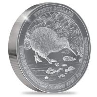 Neuseeland - 20 NZD Kiwi 2023 - 1 KG Silber PP HighRelief