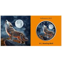 Kanada - 5 CAD Maple Halloween (1.) Heulender Wolf 2023 - 1 Oz Silber Color