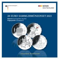 Deutschland 4*20 EURO Komplettsatz 2023 Silber Spiegelglanz