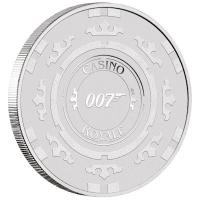 Tuvalu - 1 TVD James Bond 007(TM) Casino Royal Chip 2023 - 1 Oz Silber