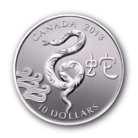 Kanada - 10 CAD Lunar Schlange 2013 - 1/2 Oz Silber