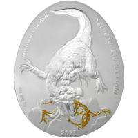 Samoa - 2 Dollar  Dinosaurs in Asia - Neimongosaurus Yangi  2023 - 1 Oz Silber PP