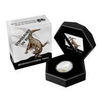 Samoa - 2 Dollar  Dinosaurs in Asia - Neimongosaurus Yangi  2023 - 1 Oz Silber PP
