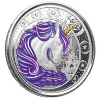Ghana 5 Cedis Einhorn (Unicorn):Aurora 2023 1 Oz Silber PP Color