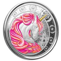 Ghana - 5 Cedis Einhorn (Unicorn):Jubilee 2023 - 1 Oz Silber PP Color
