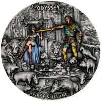 Niue - 7 NZD Circes Insel: Die Odyssee 2023 - 3 Oz Silber Antik Finish Ultra High Relief 