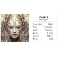 USA - 1 USD Silver Eagle Knstliche Intelligenz (4.) Cyber Woman - 1 Oz Silber Color