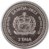 Samoa 2 Tala Jesus der Lehrer 2023 1 Oz Silber AntikFinish Rckseite