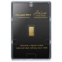 Heimerle + Meule - Goldbarren geprägt - 2,5g Gold 