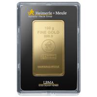 Heimerle + Meule Goldbarren geprgt 100g Gold 
