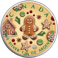 Kanada - 5 CAD Maple Leaf Weihnachten: Christmas Bakery - 1 Oz Silber Color
