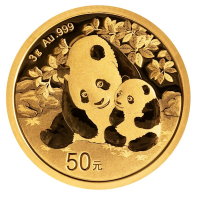 China 50 Yuan Panda 2024 3g Gold
