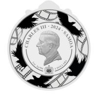Samoa - 5 Dollar Alfred Hitchcock 125. Geburtstag 2024 - 3 Oz Silber PP