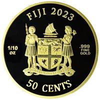Fiji - 0,50 FJD Cats 2023 - 1/10 Oz Gold