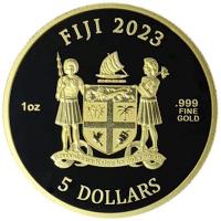 Fiji - 5 FJD Cats 2023 - 1 Oz Gold